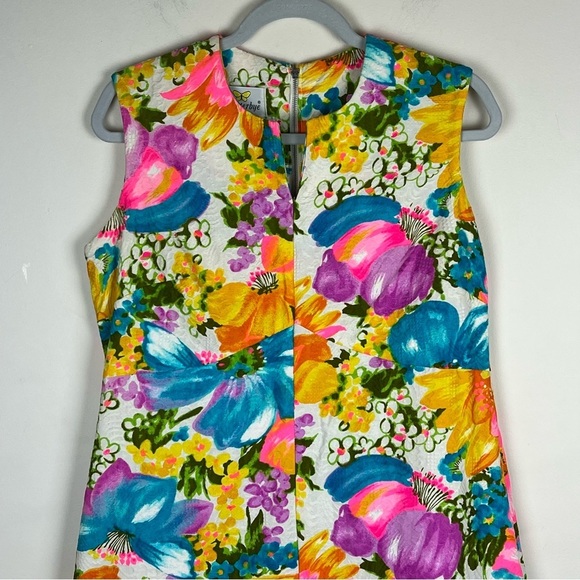 Flutterbye | True Vintage 60s Groovy Floral Hawaiian Midi / Maxi Dress | M - Picture 4 of 14